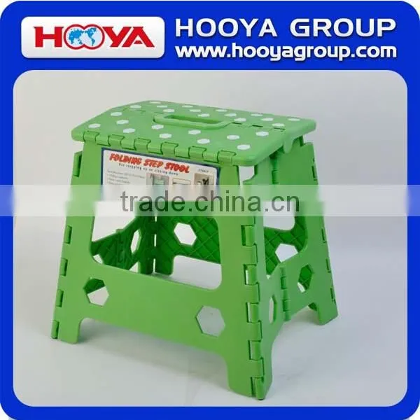 Plastic Folding Step Stool With Bathroom Folding Step Stool With Handle EVA Non-slip Dot photo-2