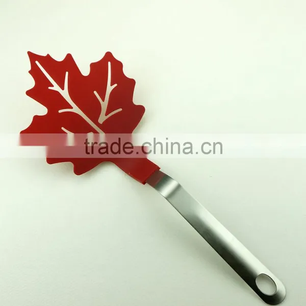 33062 Stainless Steel Handle Maple Leaf Kitchen Nylon Shovel Spatula Turner, Cake, Egg Turner Spatula Shovel photo-2