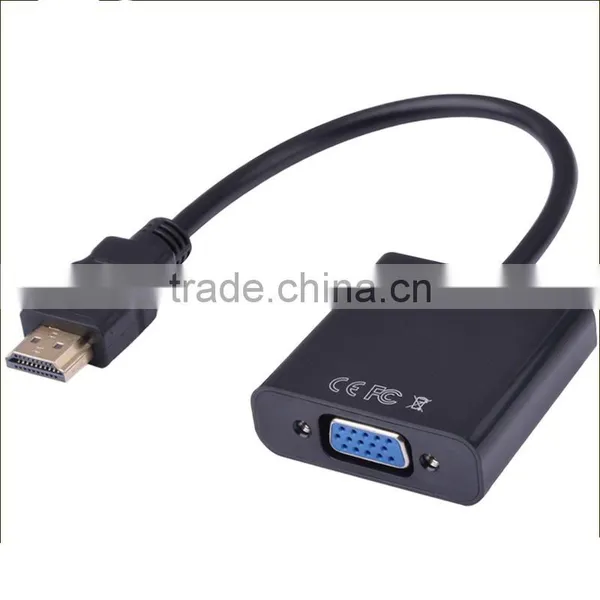 HDMIs to VGA 1080P Gold-Plated Active Adapter Converter Male to Female With Micro USB and 3.5mm Audio Cable photo-4