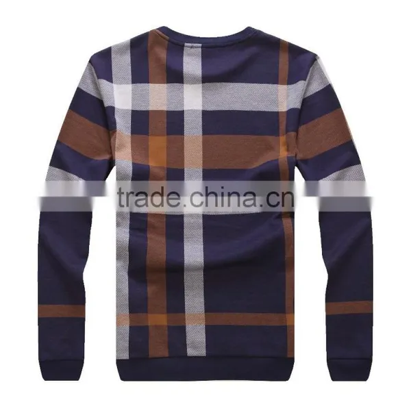 Raidyboer Men's Check Long Sleeve t Shirt (cotton/polyester ) With Round Neck photo-2