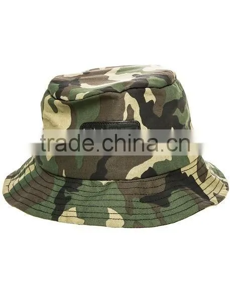 Woven Label Camo Cotton Custom Printed Sublimation Bucket Hat photo-2