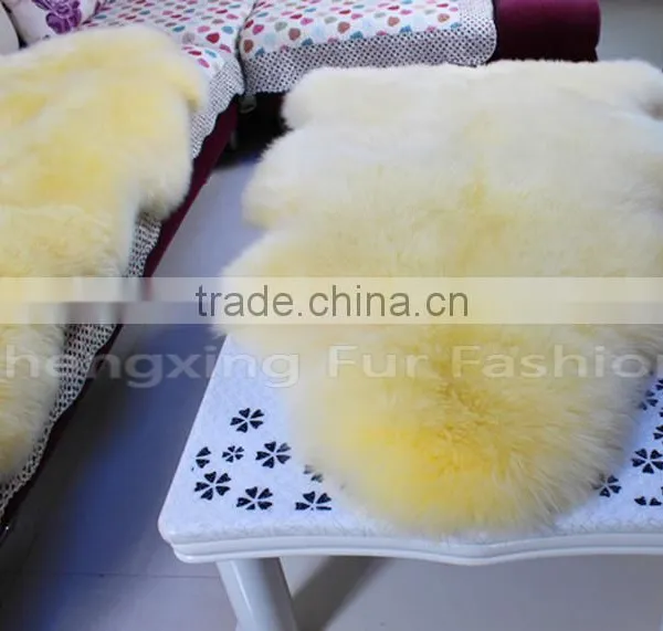 CX-D-112 Real Lamb Sheepskin Fur Wool Throw Blanket Fur Rug photo-4