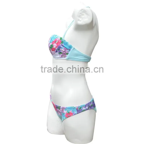 Plain Dyed Technics and Adults Age Group Sexy Mature Bikini Colorful Set (LD131004) photo-2