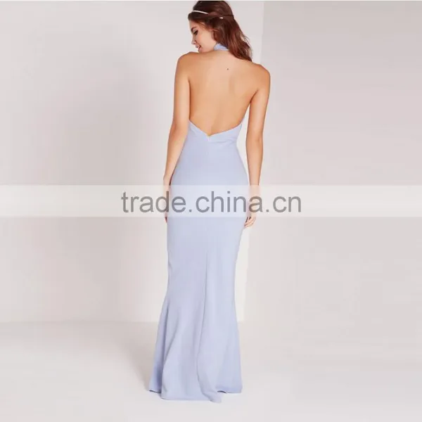 Designer One Piece Party Dress Long Frog Backless Style photo-5