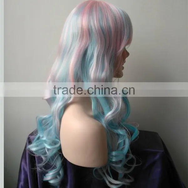 MGOO Women Brazilian Hair Full Lace Wig Multi-color Body Wave Ladies Wig For Party photo-4