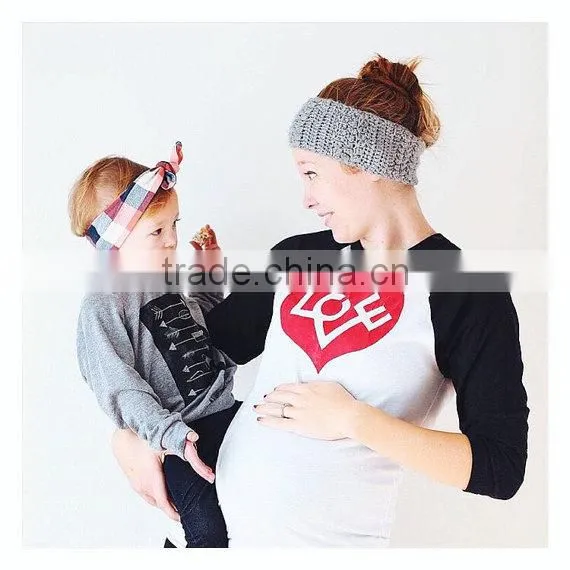 Wholesale 100% Cotton Baby Clothes Custom Long Sleeve Printing T-shirt Family Matching Clothing photo-3