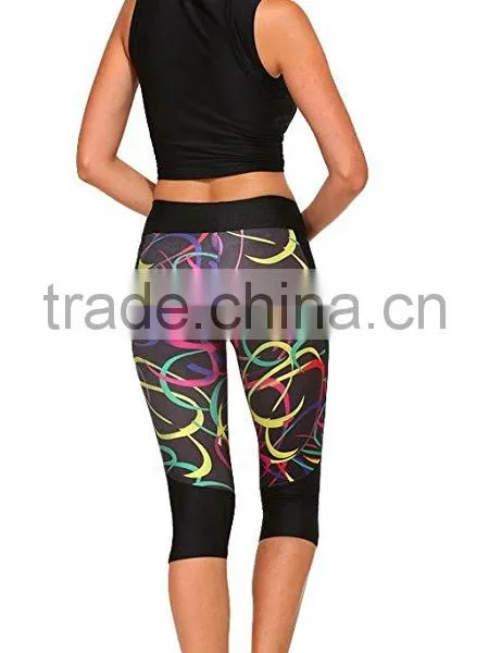 Custom Design Heat Transferred Printing Women Wearing Tight Leggings Joggers Pants Yoga Wear photo-6