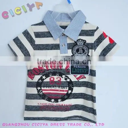 Boy Summer Yarn-dyed Stripe Polo Tshirt photo-3