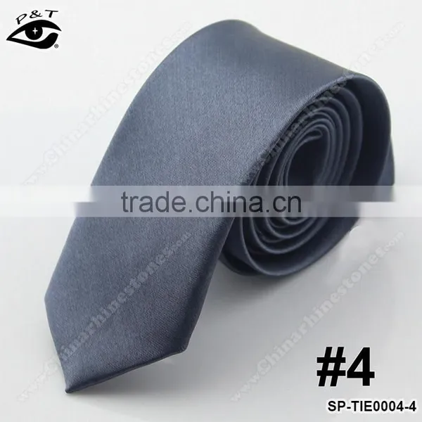 22 Colors NECK TIE SILK TIE SKINNY SOLID NECK TIE photo-2