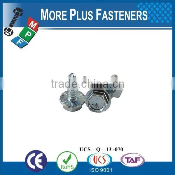 Made In Taiwan High Quality Serration Under Head Hex Head Drilling Screw photo-3