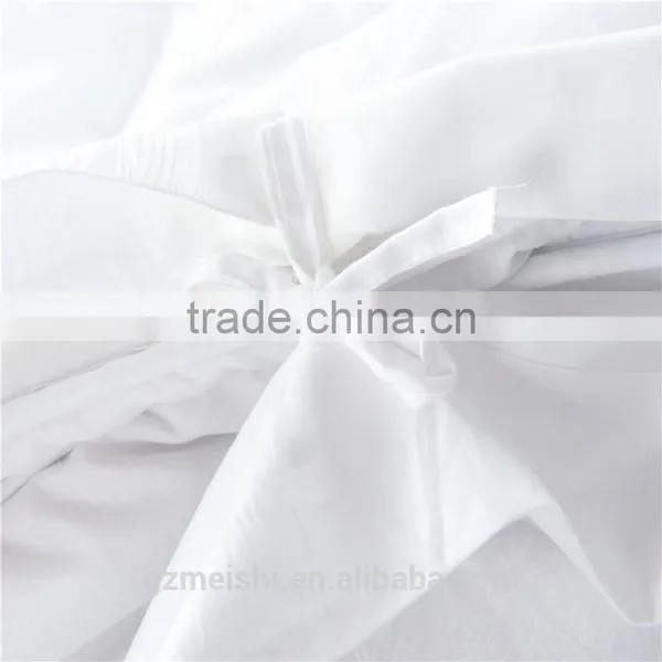 100% Cotton Stripe Hotel Bedding Set White Dubai Bed Sheet Set photo-4