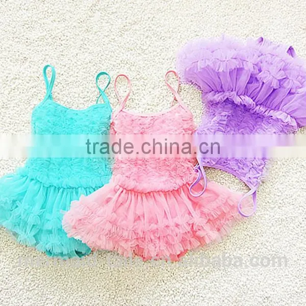 Little Girls Princess Lace Layer Swimsuit TuTu Dress One-Pieces Swimwear photo-4