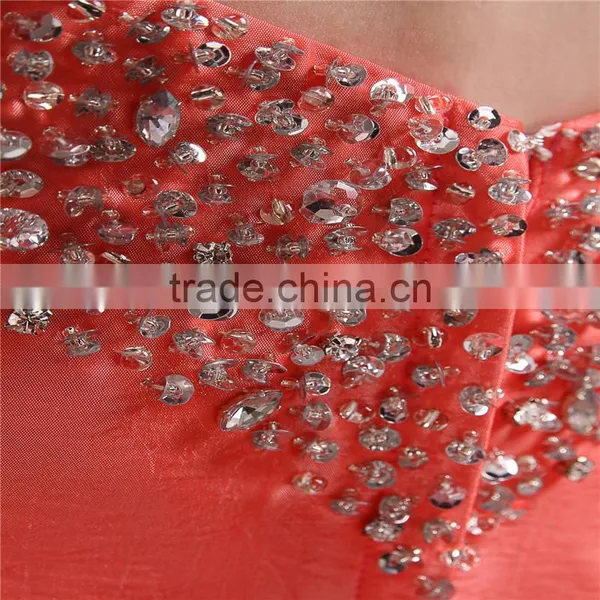 Short Party Cocktail Dress Beaded Pleated Taffeta Short Party Dress AS028 photo-2