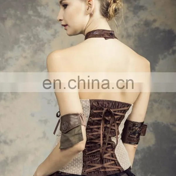 Steampunk Sleeveless Open Shoulders Corsage Style Top photo-6