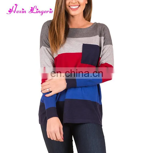 Oem Ladies Splicing Solid - Colored Winter Custom Knit Crop Ladies Sweater photo-2