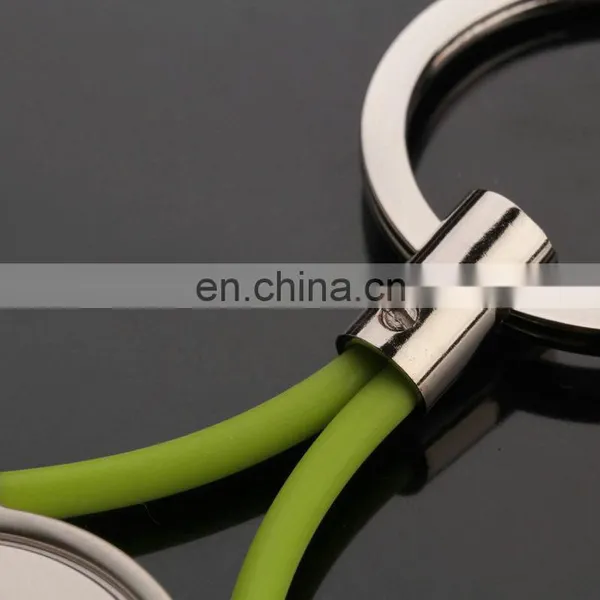 CE Certificated Factory Plastic Silicone Round Shape Key Chain Silicone Bracelet Key Ring photo-4