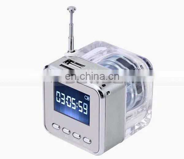 Antenna FM Radio 16G Memory MP3 Player Mobile Mini Portable Crystal Speaker photo-2