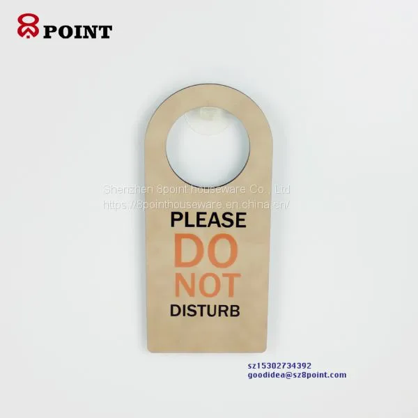 Hardboard MDF Knock Reminder Hanging Tags Restaurant Door Display Hanger photo-4