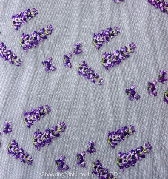 Flower Patterns Spandex Embroidery on Lace Fabric photo-2