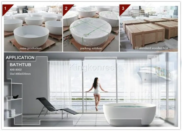 high end solid surface bathtub from factory KKR