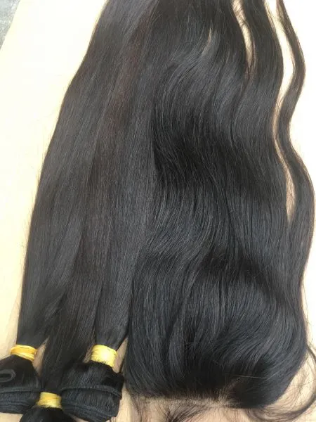 KHH Virgin Cuticle Aligned Hair Wholesale Unprocessed Raw Straight Human Hair Bundles Brazilian Hair Weave Bundles Cheap 10a Grade photo-2