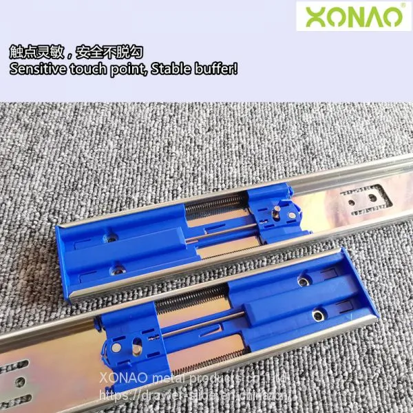 45MM Soft Close Full Extension Ball Bearing Slide(Double Springs) photo-3