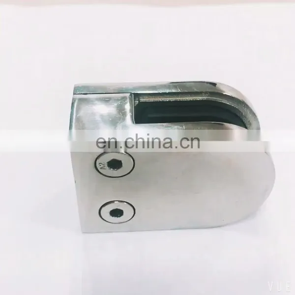 China Factory Balustrade Fittings Stainless Steel SS304 Glass Door Holding Clamp With D Shape on Stock