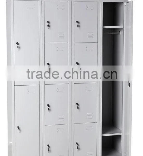 2 Door Knock Down Steel Wardrobe Storage School Lockers photo-4