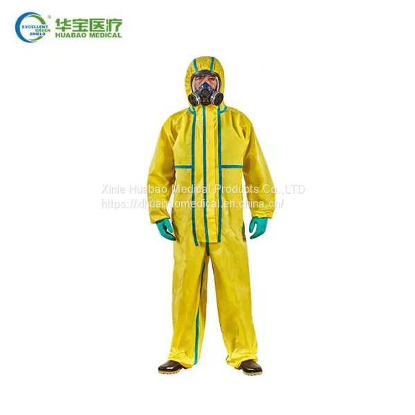 FC3-2001 Chemical Protective Coverall Acid Resistant Chemical Protective Coverall Chemical Resistant Coveralls photo-3