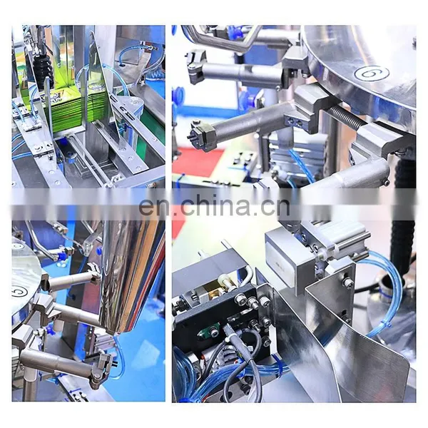 Automatic Weighing Grain Powder Filling Packaging Liquid Stand Up Bag Rotary Premade Pouch Packing Machine photo-3