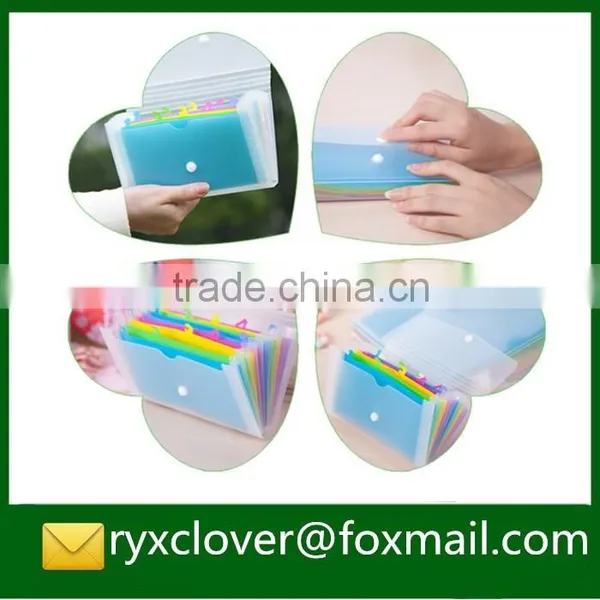 Expanding Handle Carrying Plastic Folders With 12 Pockets photo-3