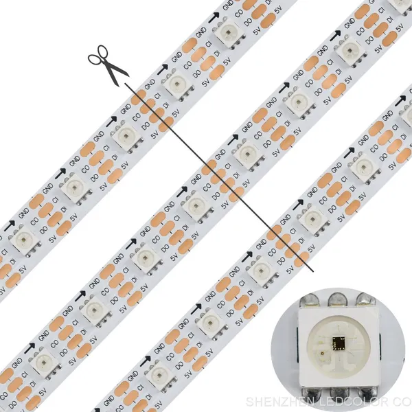 Pixel Cutting Independent LED Strip HD107S/APA102 Full Color 5050 RGB SMD LC8822 SK9822 Upgraded Version LC8822 LED Chip photo-2