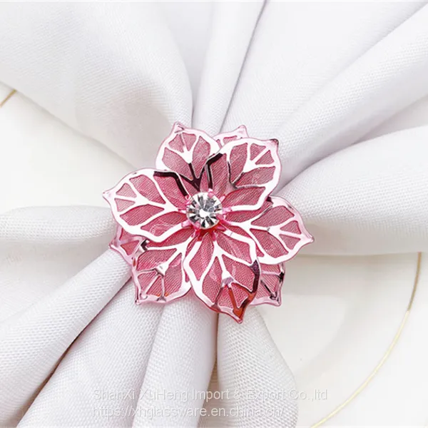Wholesale Bulk Napkin Ring Wedding With Antique Palm Leaf Embossed Design photo-3