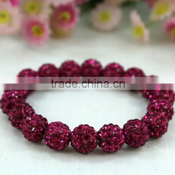 Charming Shamballa Bracelet, Shamballa Clay Rhinestone Pave Beadings Bracelet