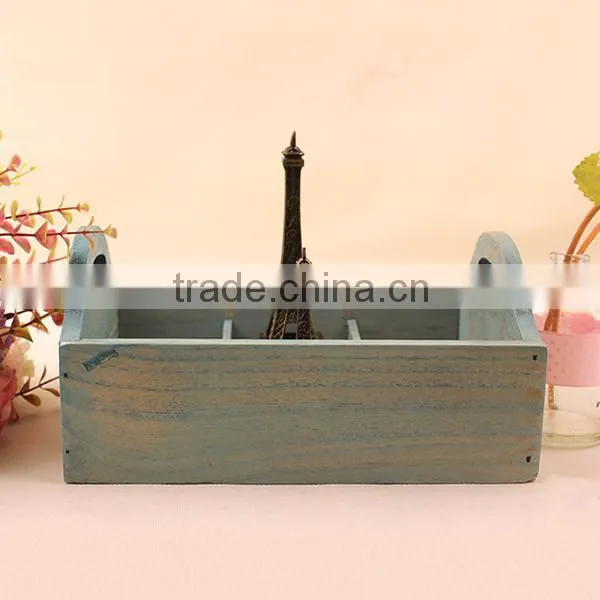 Multifunctional Wooden Partition Beverage Storage Tray Box photo-5