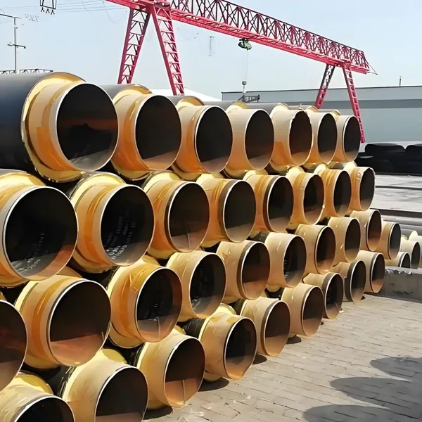 DN80‑DN1200 Steel Jacket Steam Insulation Pipe Rock Wool High Temperature Thermal Insulated Steel Pipe For Industrial Steam Project photo-3