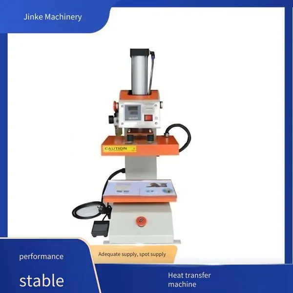 Jinke Machinery Sliding-up Hydraulic Double-station Heat Transfer Machine b, Suitable for Mass Production of Brightly-colored Products
