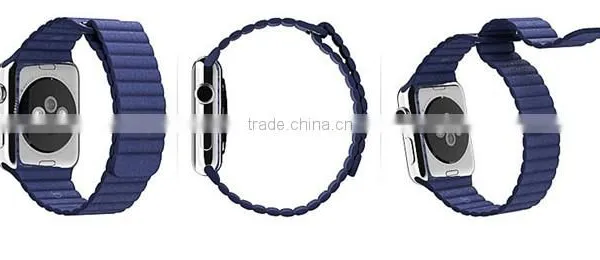 Genuine Leather Loop Straps For Apple Watch Leather Band With Adjustable Magnetic Closure Loop photo-6