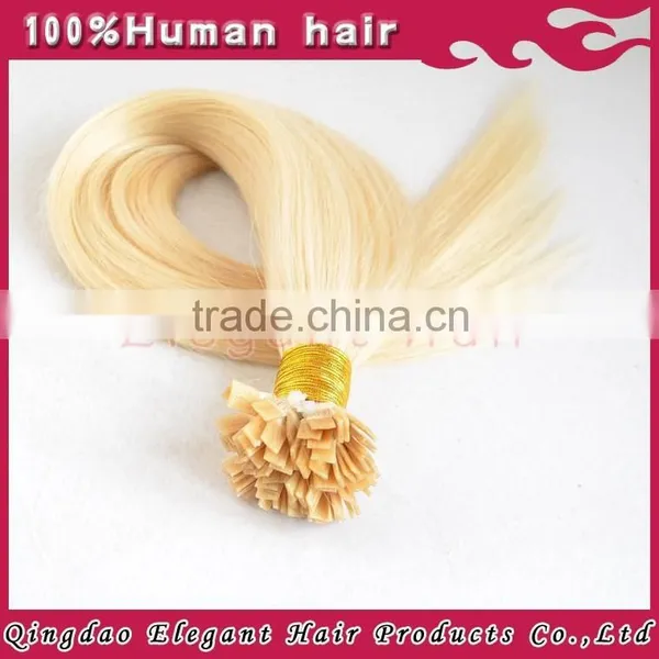 New Hair Style Blonde Flat Tip Hair Extensions Wholesale photo-5