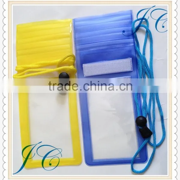 Fashion Colorful PVC Plastic Mobile Phone Waterproof Bag With String for Promotion photo-2