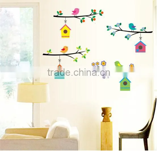 Owl Birds Branch Vinyl Kids Mural Home Decor Wall Stickers Decal Removable DIY photo-2