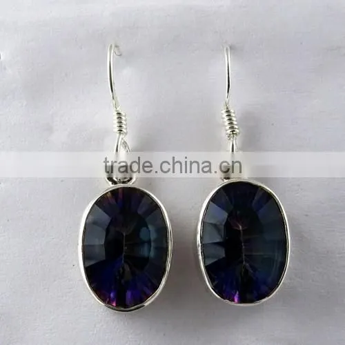Tidal Wave ! Mystic Topaz 925 Sterling Silver Earring, Online Silver Jewelry, Handmade Silver Jewelry photo-6