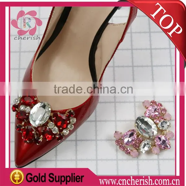 Fashion Rhinestone Shoe Ornaments/Wedding Shoes Decoration in Siam Color
