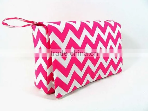Nappy Bag Organizer Personalized Pink and White Chevron Diaper Bag photo-5