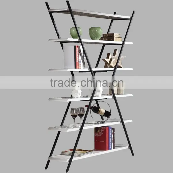 2015 Hot Sale Cheap Price Modern Simple Design Bookcase , Fashion MDF Simple Bookcases/ Shelf , Wholesale Modern Corner Bookcase photo-2
