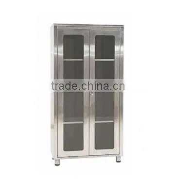 STM - 103 Stainless Steel Double Door Medicine Cabinet Stainless Steel Furniture , Hospital Fourniture