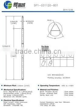 High Current Spring Test Probe Pin ,PCB Contact Probe Pin photo-2