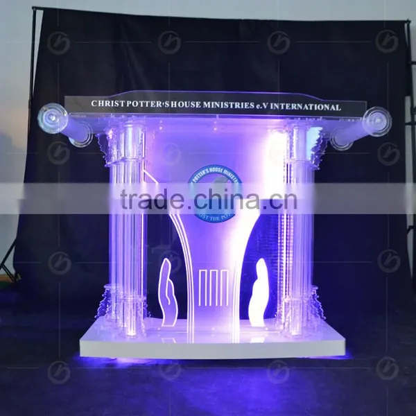 Clear Plastic Cheap Led Acrylic Church Podium photo-4