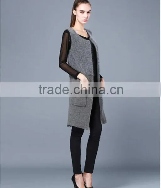 2016 Spring Europe Style High -end Faux Fur Vest photo-2