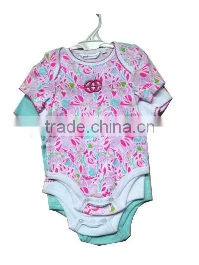 wholesale baby bodysuit fashion printed long sleeve bodysuit
